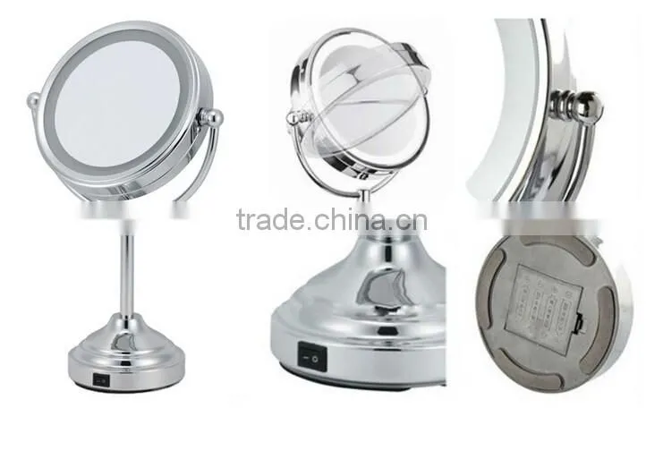 Magnifying LED Light Desktop Cosmetic Mirror