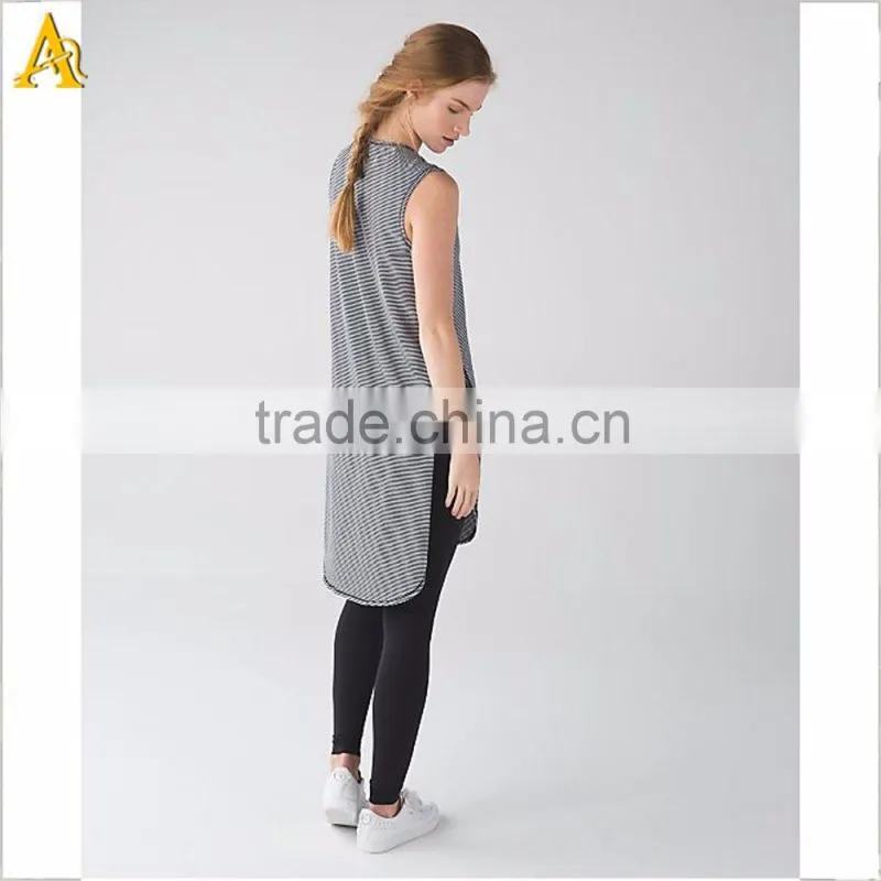 women sexy sportswear 2016 girl baby stripe long sleeve top dry fit shirt