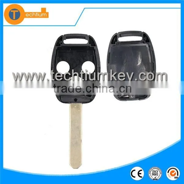 3 button blank key for remote key blank without key fobs with chip groove for Honda fit