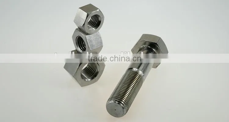 High strength M100 standard size stainless steel clamp nut and bolt