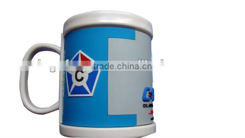 Brasilia coffee mug cup with soft pvc logo