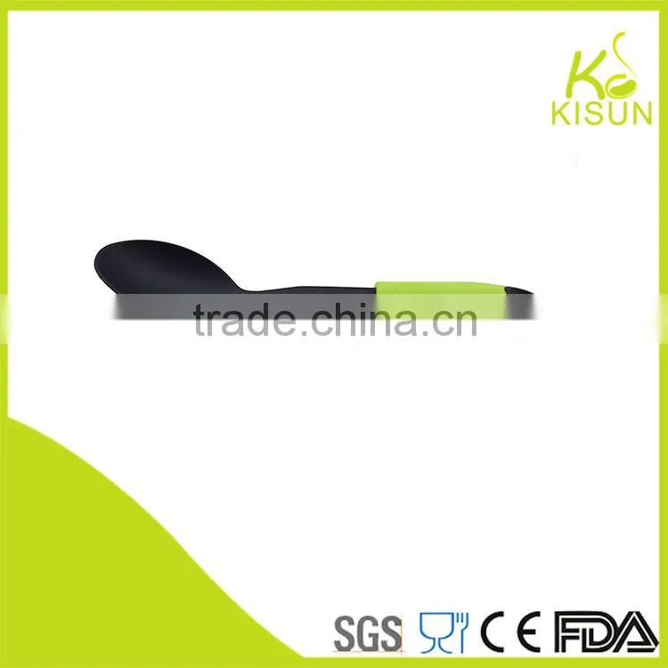 Anti-slip nylon tool green heart handle Nylon spoon