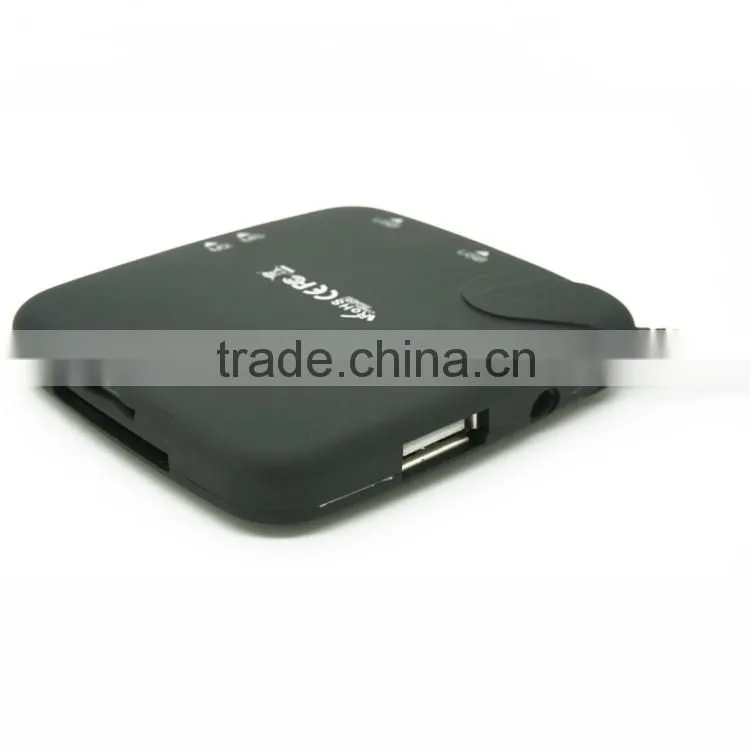 USB 2.0 Flash Card Reader/USB Hub Combo build-in 60cm cable plug&play without any drive