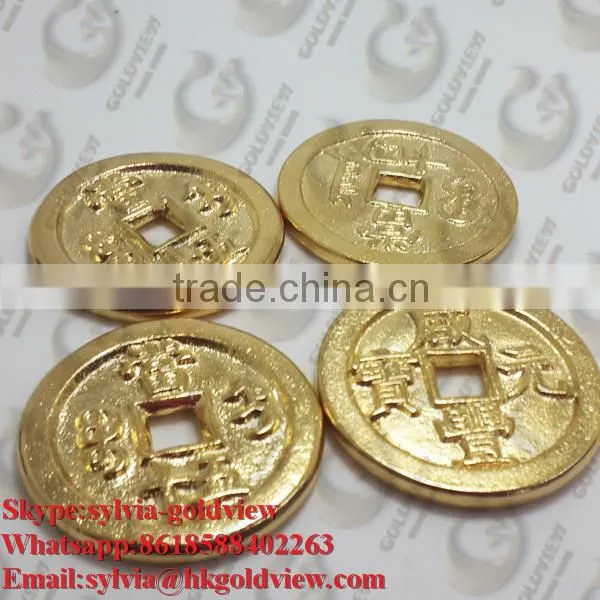 Custom gold coin/challenge coin/gold plated tungsten coin/Gold tin alloy plating for variety use made in China