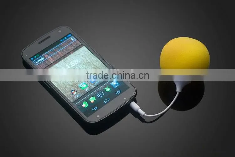 New Arrival Portable On-The-Go Cute Sponge Speaker for phones/tablets/computers/players (USB charging cable enclosed)