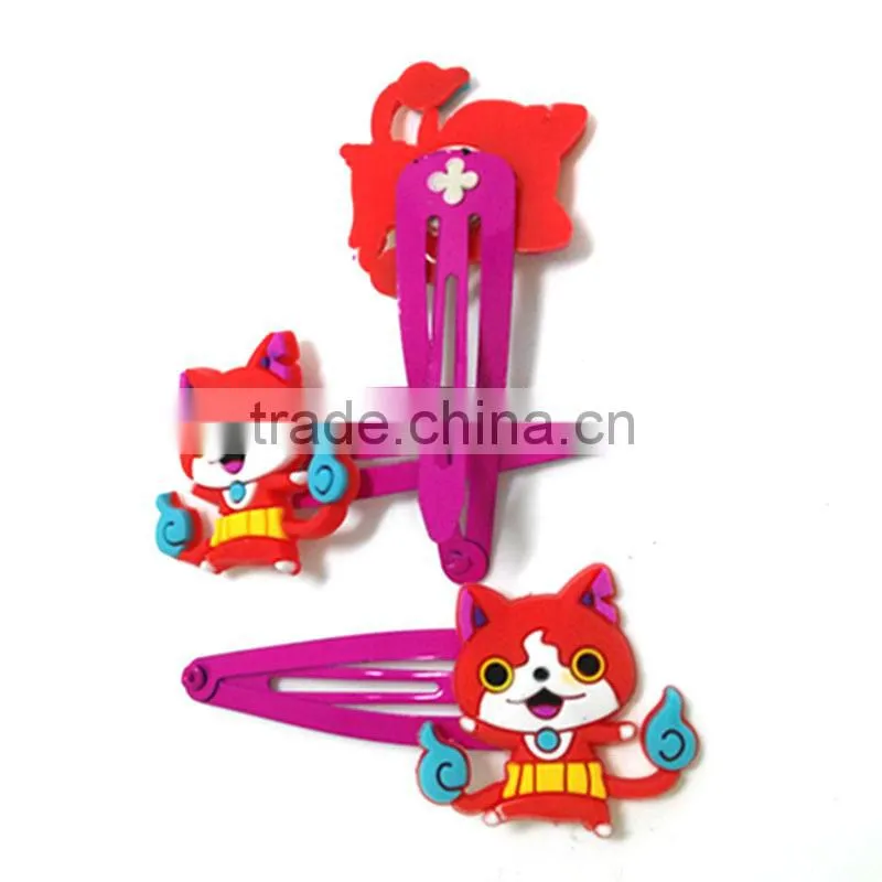 PVC topper custom kids invisible hair clip