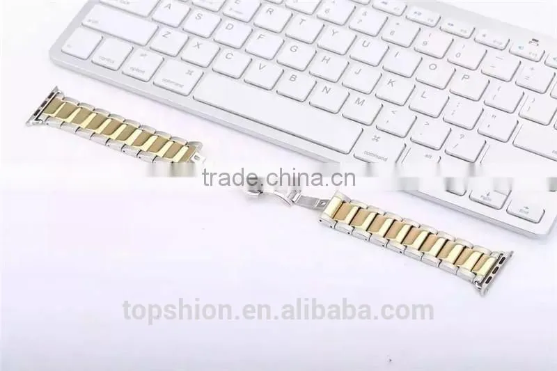 Luxury metal watch strap for apple watch with adapter, wholesale China