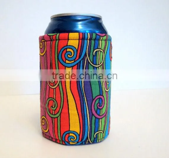neoprene can cooler with lanyard