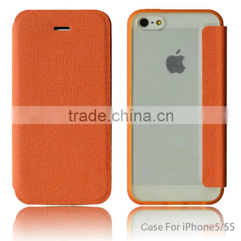 Good quality wallet pu leather case cover for iphone 5c