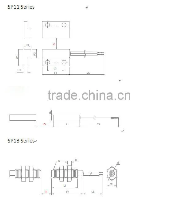 Magnetic door alarm sensor