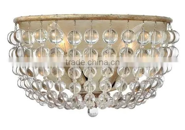 2015 two lights Decoration Silver Leaf Wall Sconce In Zhongshan