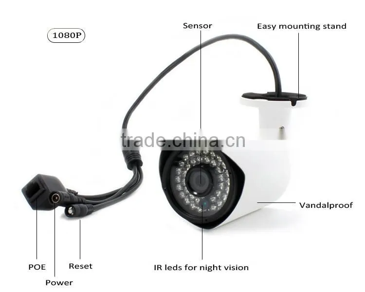 1080P HD 4CH poe nvr kit surveillance ip camera system outdoor ip camera kit