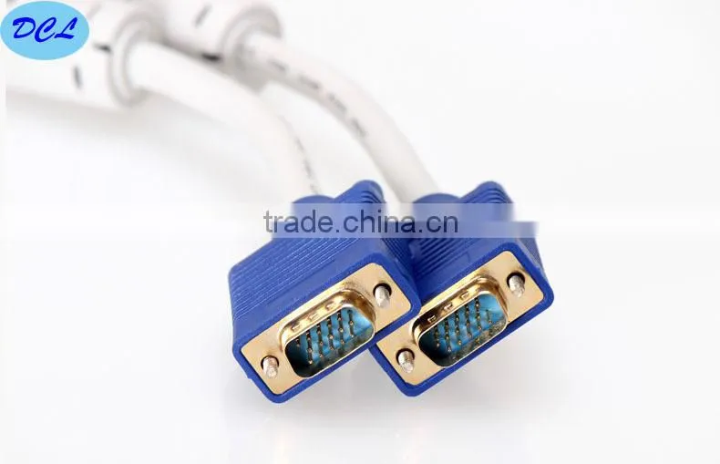 7.5M White VGA cable with gold plated male to female