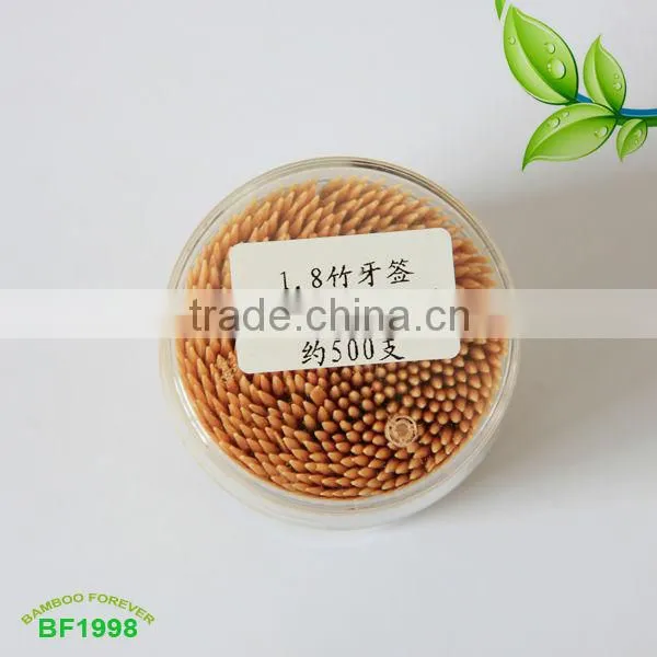 330pcs per PS ruber jar bamboo two piont Toothpick