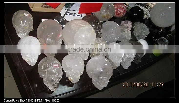 Hot wholesale Nature human white Crystal skull for healing