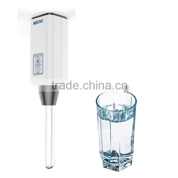Small power portable ultraviolet water sterilizer for bottled water