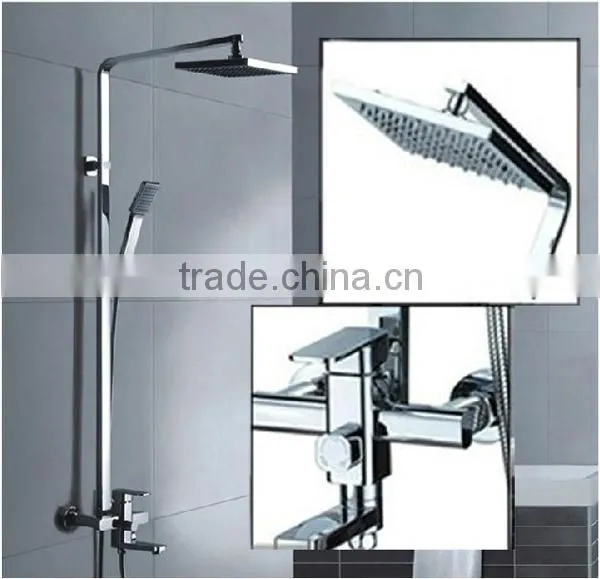 Classic Brass Finish Inspired Tub shower set for faucet with Shower Head + Hand Shower