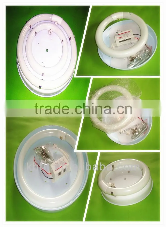 METALLIC ELECTRONIC CIRCULAR CEILING LAMP WITH T9 CIRCULAR TUBE 32W BASE METAL