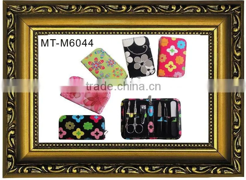7PCS fancy color animal / snake leather print case carbon steel manicure Set - Direct Manufacturer