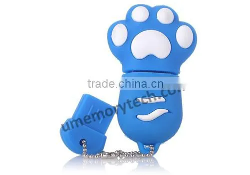 Cheap 8GB-32GB Thumb Flash Drive paw shaped USB flash memory