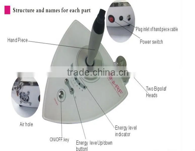 Portable Personal Massager rf Face Skin Lifting Equipment for Wrinkles & Eyelid ( 2 Changeable Heads): Best Results High quality