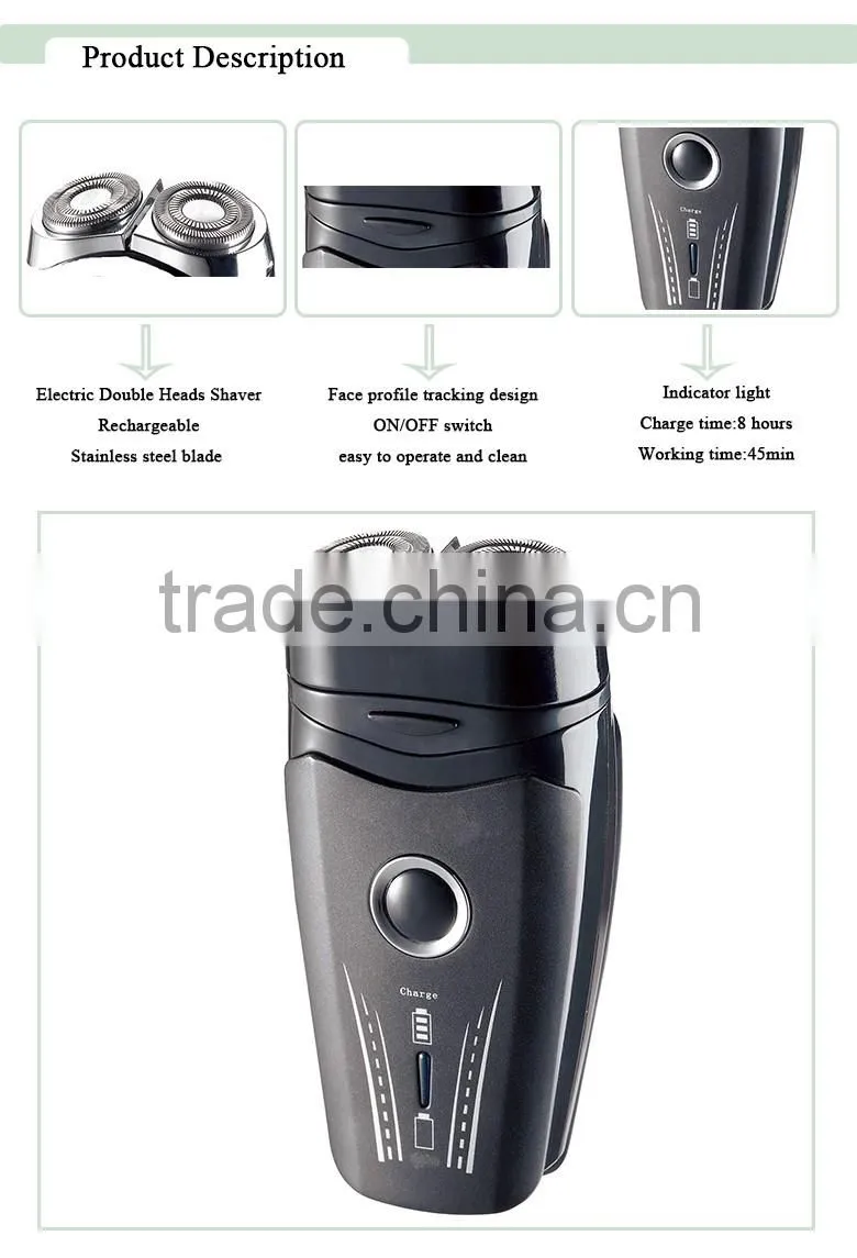 electric long life motor washable rechareable electric NI-CD or NI-MH man shaver china factory