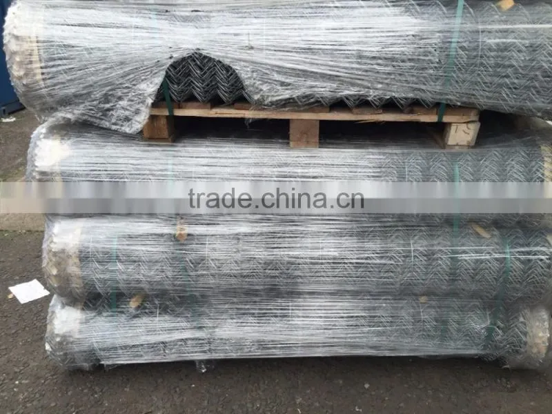 Diamond 65x65mm Hot dip galvanized wire woven Diamond Mesh Chainlink Fence