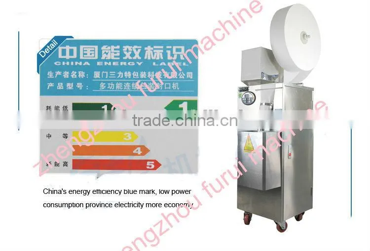 China electric motor dip tea bag packing machine/high speed tea bag packing machine/tea packing machine with tag and thread