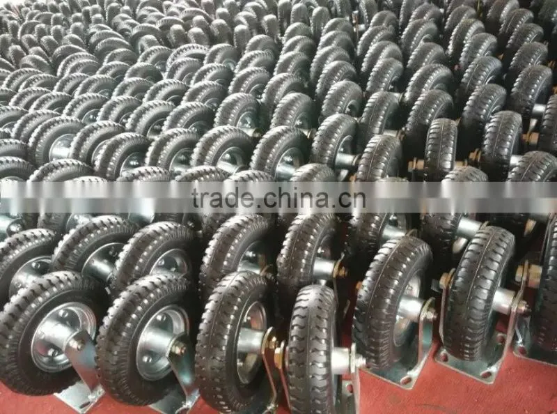 Small orange transparent castor wheel pu tyre