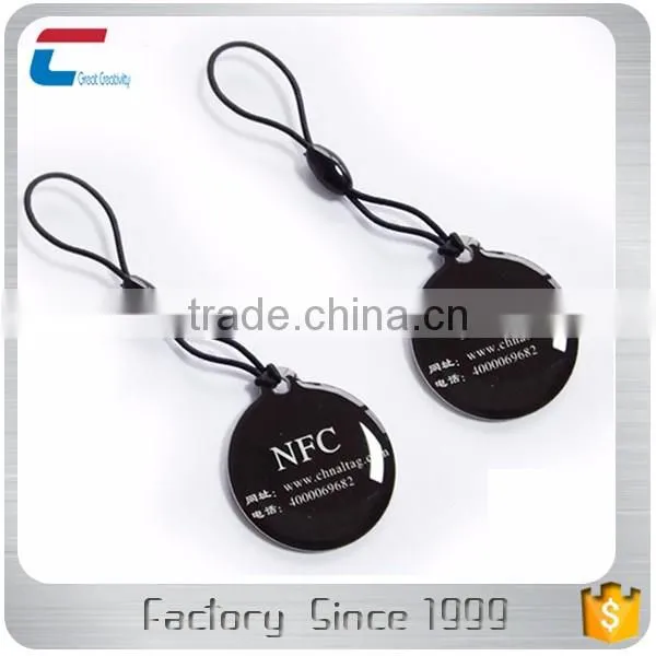Passive NFC RFID Tag Customized Epoxy NFC Key Fob Passive Plastic Rfid Key Tag 180 Bytes Memory