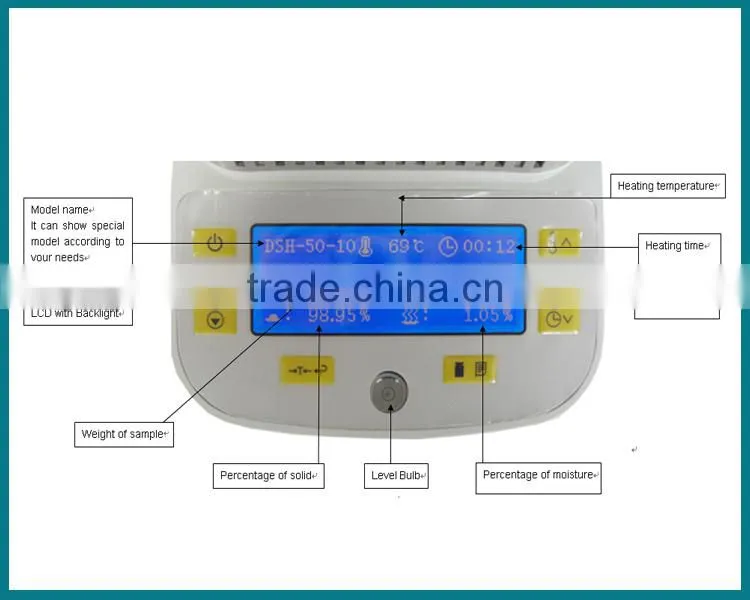 50g halogen grain 0.01g digital moisture analyzer