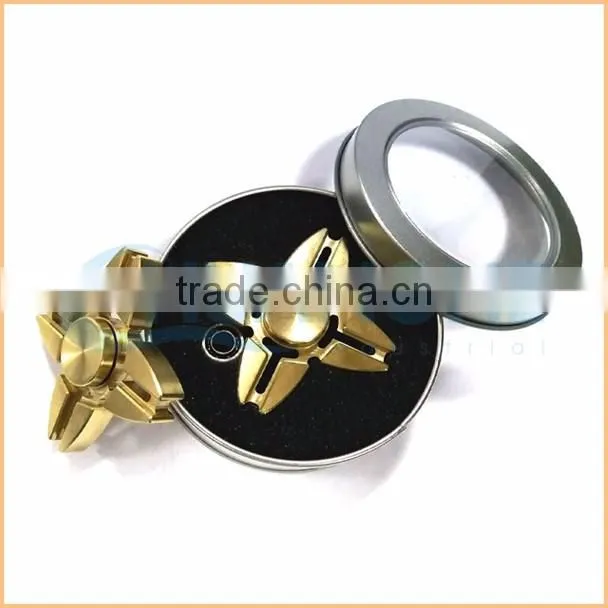 Best promotion gifts metal spiral spinner Aluminum four finger gyro