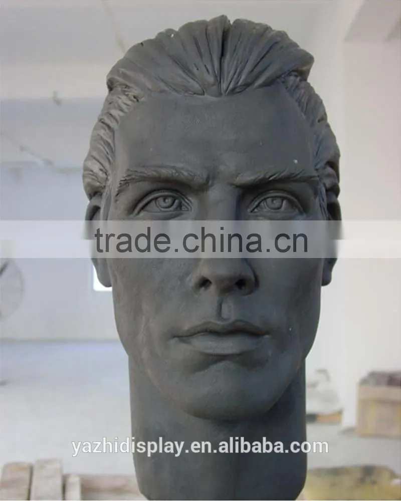 Abstract fiberglass egg head mannequin head for hat display
