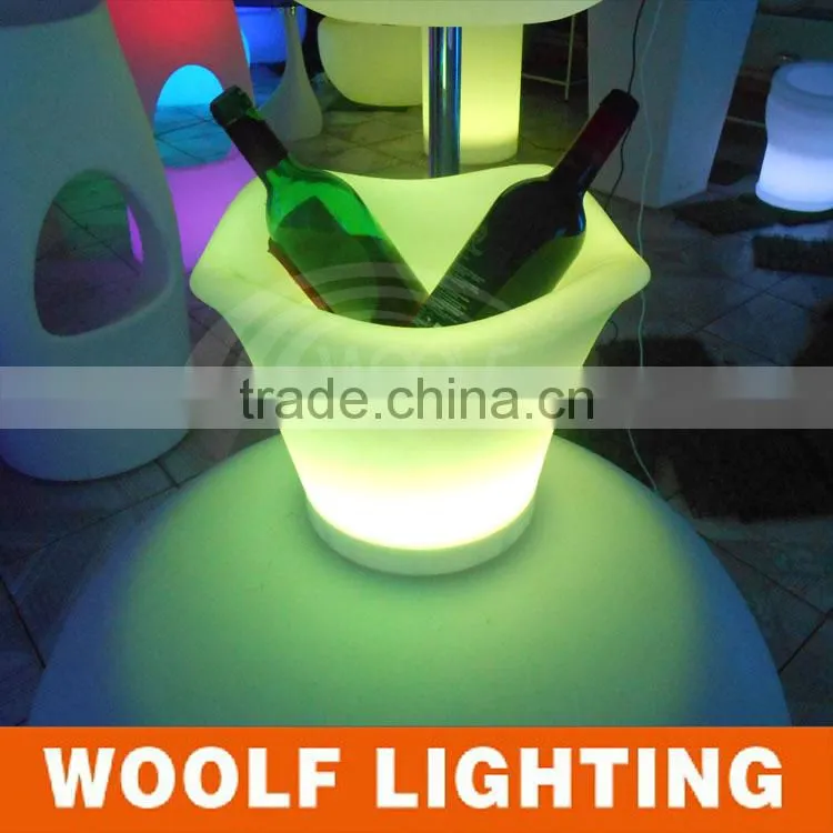 decorative plastic led bucket led ice pail led pot