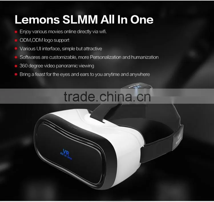 China factory and good quality lower price Plastic VR Headset All in One VR with high transparent optic resin material