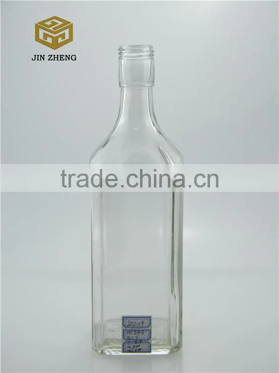 500ml empty square wine liquor glass bottles wholesale