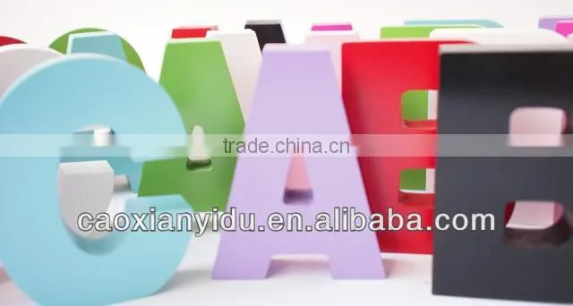 Decorating Wood Letter*9*2.5CM on Sales 9 colour Fancy Wedding Decoration