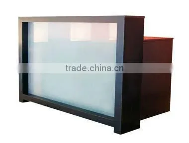 Nail salon reception desk Solid wood office table design receptionist table F-2709
