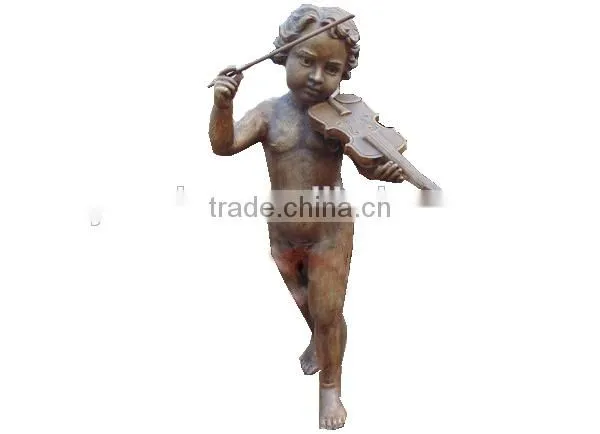 casting bronze kid statue for decoration