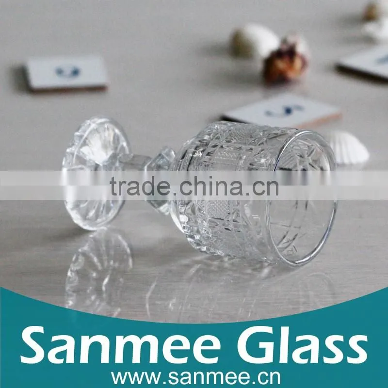 Mini Elegant Embossed Wine Glass Shot Glass