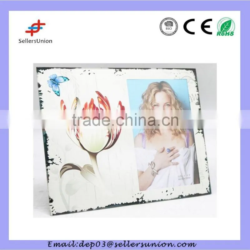 High Quality Big Flower Printed Decoration Picture Frame 4"x6"