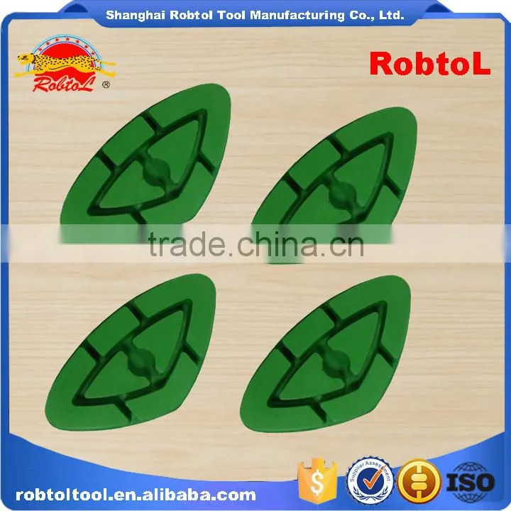 95mm 5# diamond floor polishing pads triangle velcro grinding grinder renew renovation marble granite concrete terrazzo