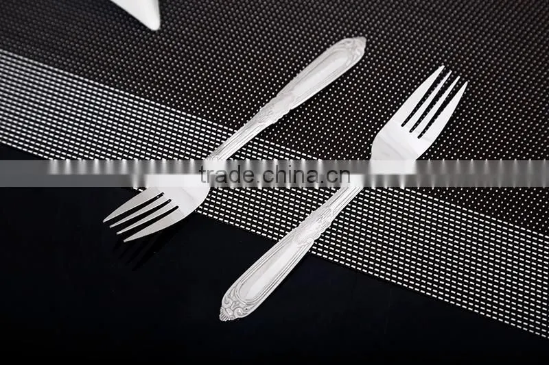 Factory Direct Wholesale Stainless Steel Dessert Fork with stainless steel tableware set