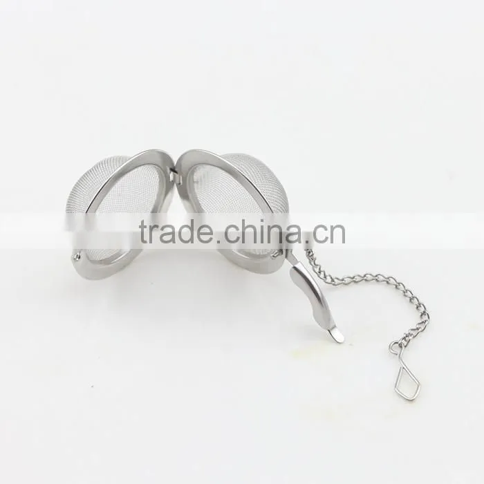 Silver Tone Mesh Tea Ball Infuser For Loose Tea Leaves