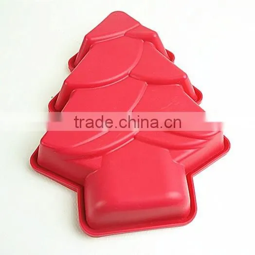 10107 Christmas tree shaped silicone chocolate mould and mold