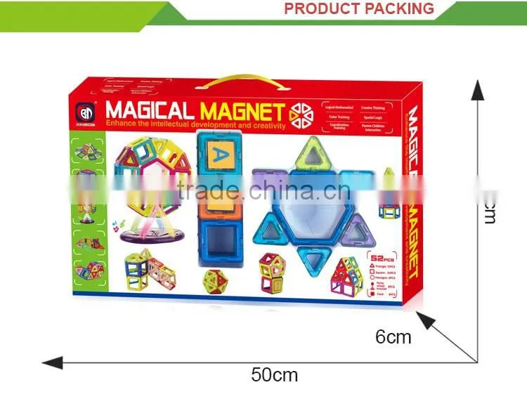Educational building blocks toy plastic magnetic connector toys for kids