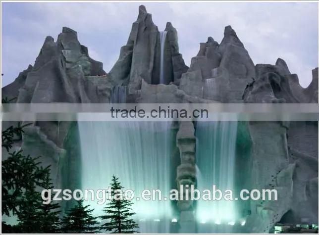 New sale , Home, garden, Square , Outdoor mini colorful LED natural stone waterfall fountain