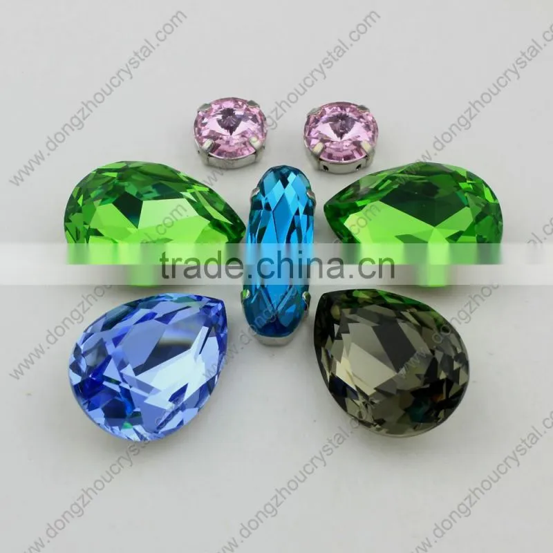Point back crystal rhinestone for wedding dresses accessories