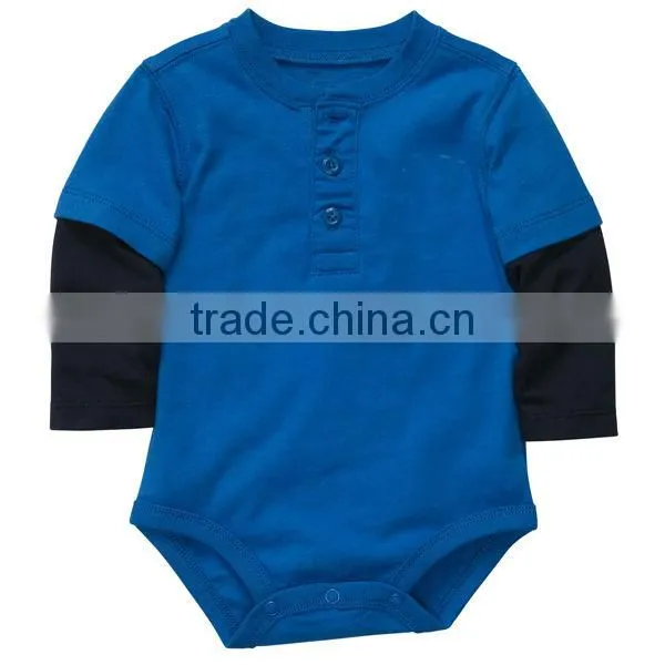 Baby Layered-Look sleeve with buttons Bodysuit