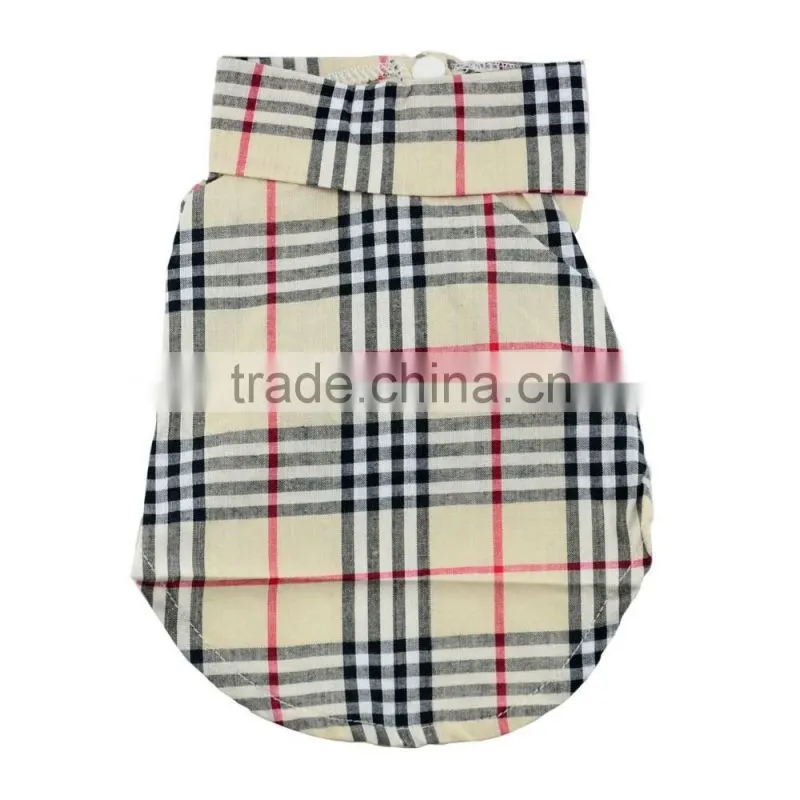 grid Pet Puppy Summer Shirt Pet Clothes T Shirt
